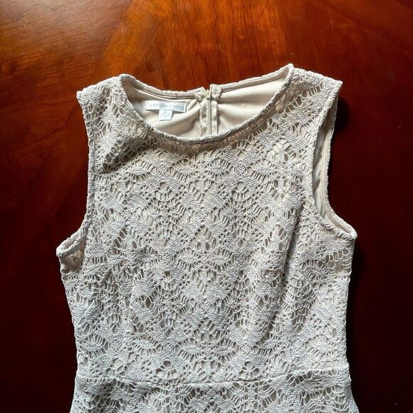 London Times Crocheted and Lined A-Line Dress, Size 8 - Picture 3 of 10